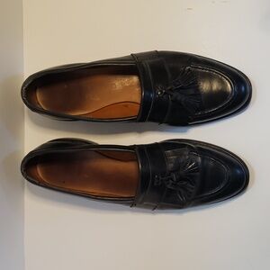 Vintage Allen Edmonds Classic Black Leather Tassel Loafers 11B